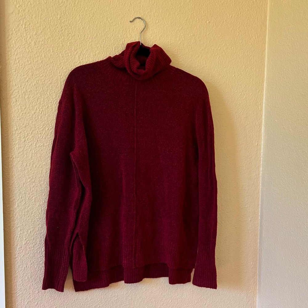 Red Athleta Turtleneck Sweater
